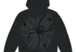 Broken Planet Market Spider Web Zip Up Hoodie Black